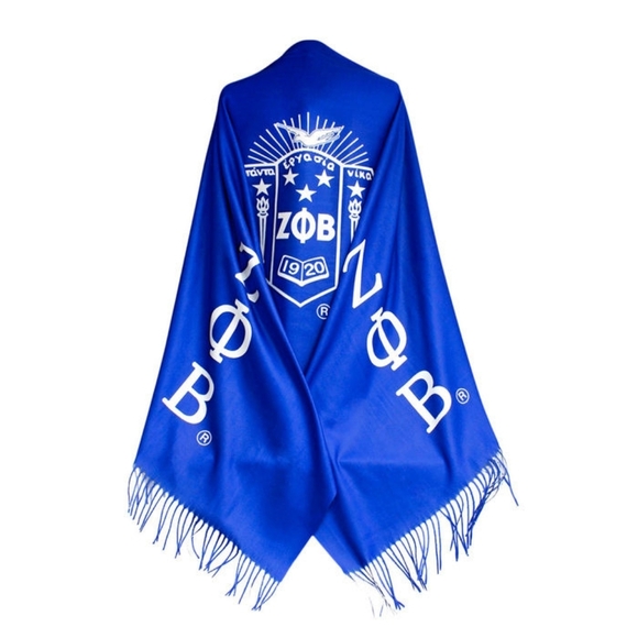 Accessories - ZPB Sorority Blue Shield Fashion Shawl Scarf